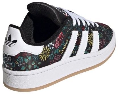 adidas Kids' Grade School Campus 00s Shoes - Black/White/Gold Metallic - View 6