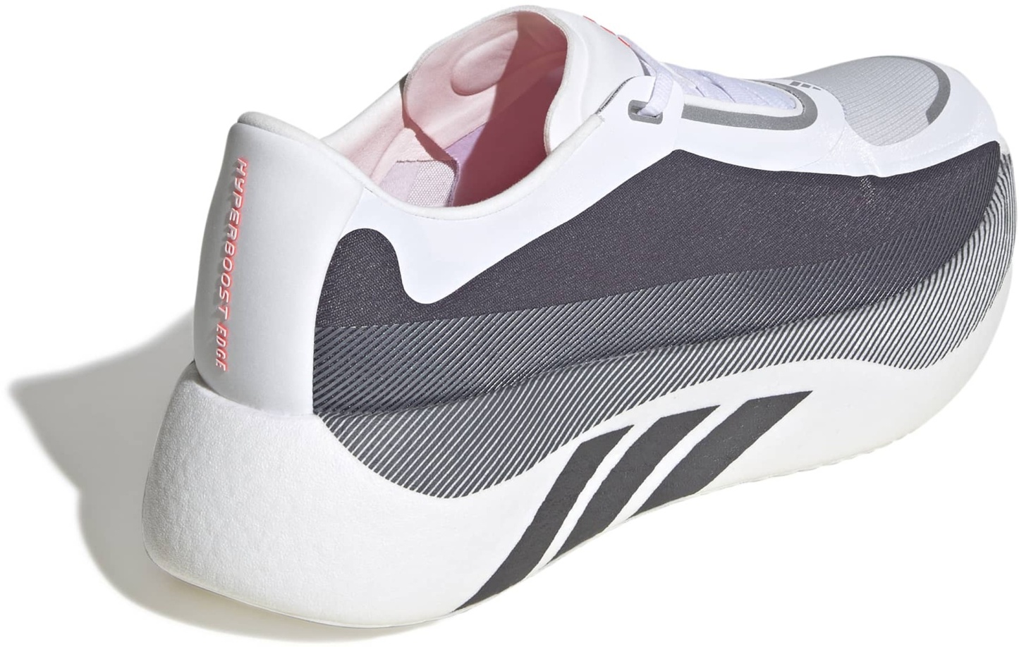 adidas Men's Hyperboost Edge Running Shoes - White/Auror Onix/Solar Turbo - View 9
