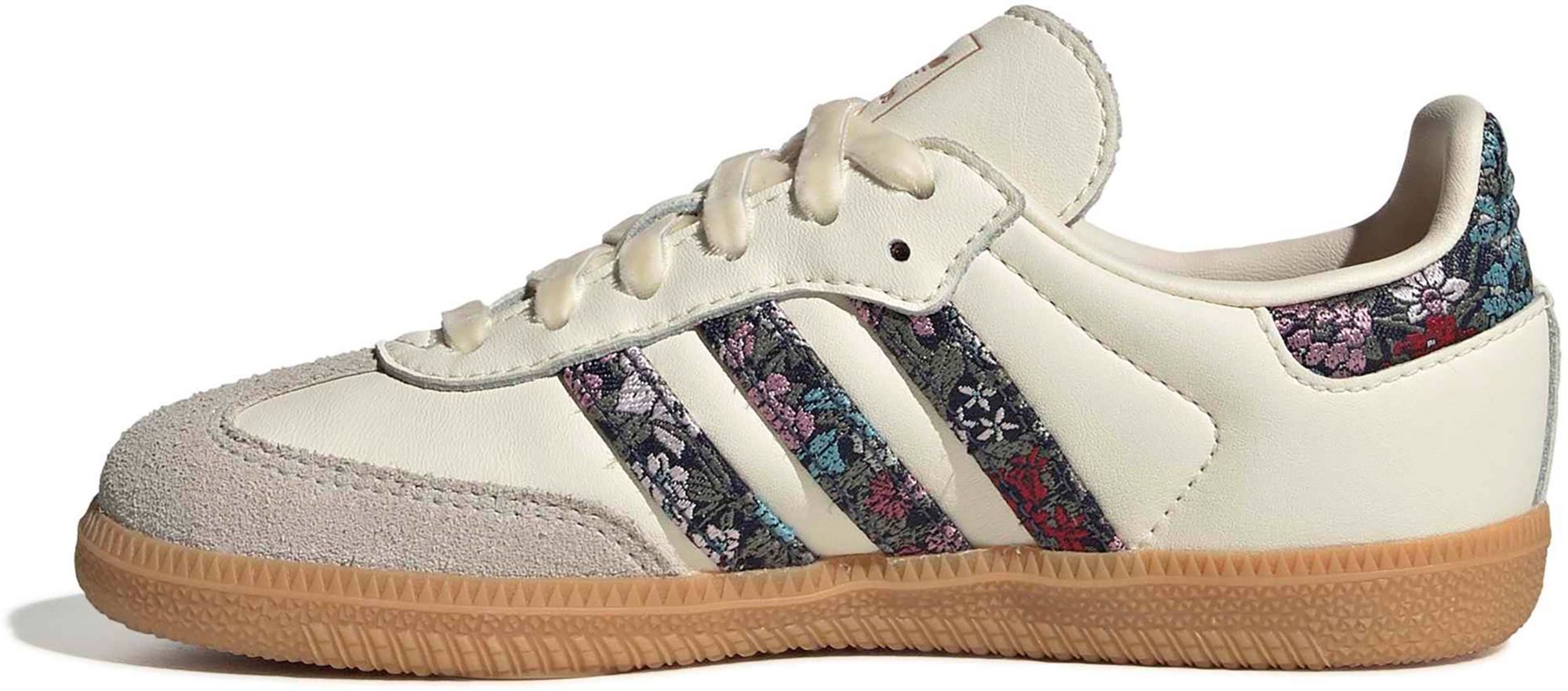 adidas Kids' Preschool Samba OG x Liberty London Shoes - Cream/Dual Magenta/Talc - View 4