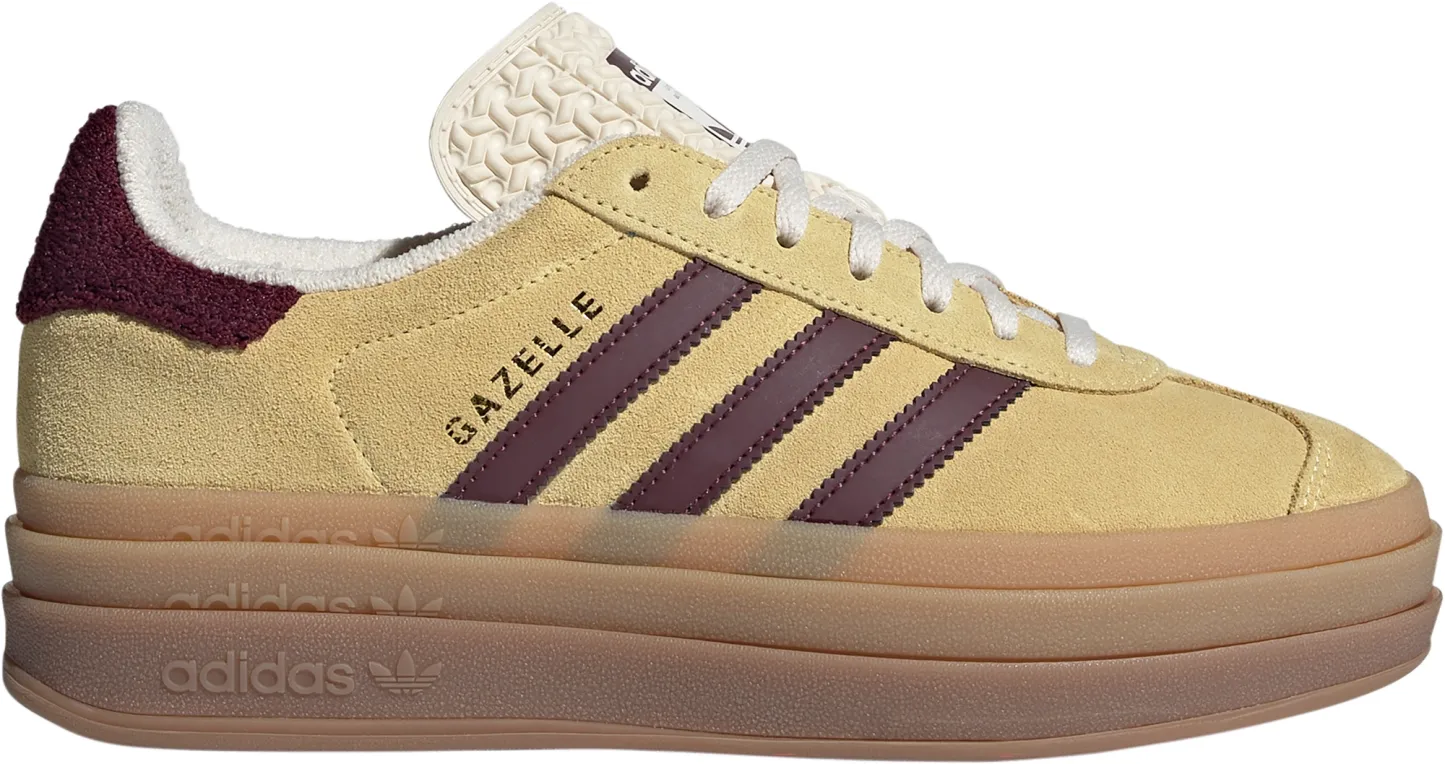 adidas Originals Women's Gazelle Bold Shoes - Maroon/Yellow - View 1