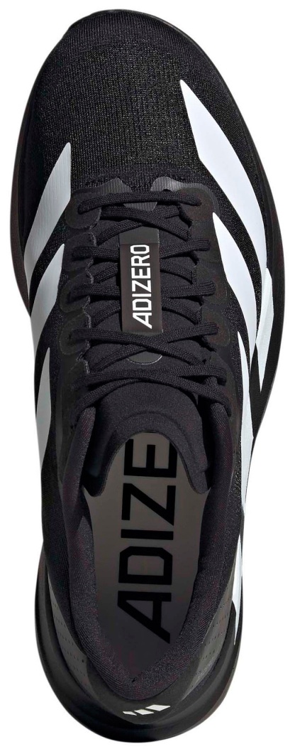 adidas Men's Adizero EVO SL Running Shoes - Black/White/Black - View 2