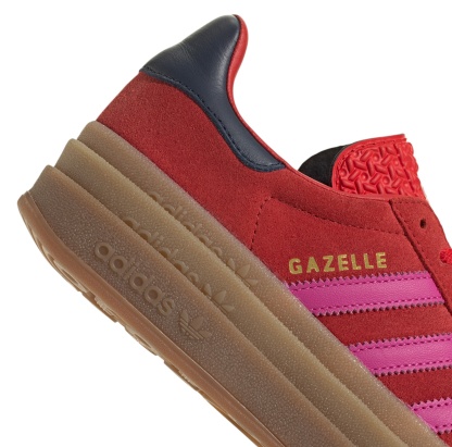 adidas Originals Women's Gazelle Bold Shoes - Red/Pink - View 7