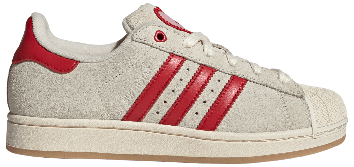adidas Women's Superstar II Shoes - Cream White/Better Scarlet/Gum - View 1