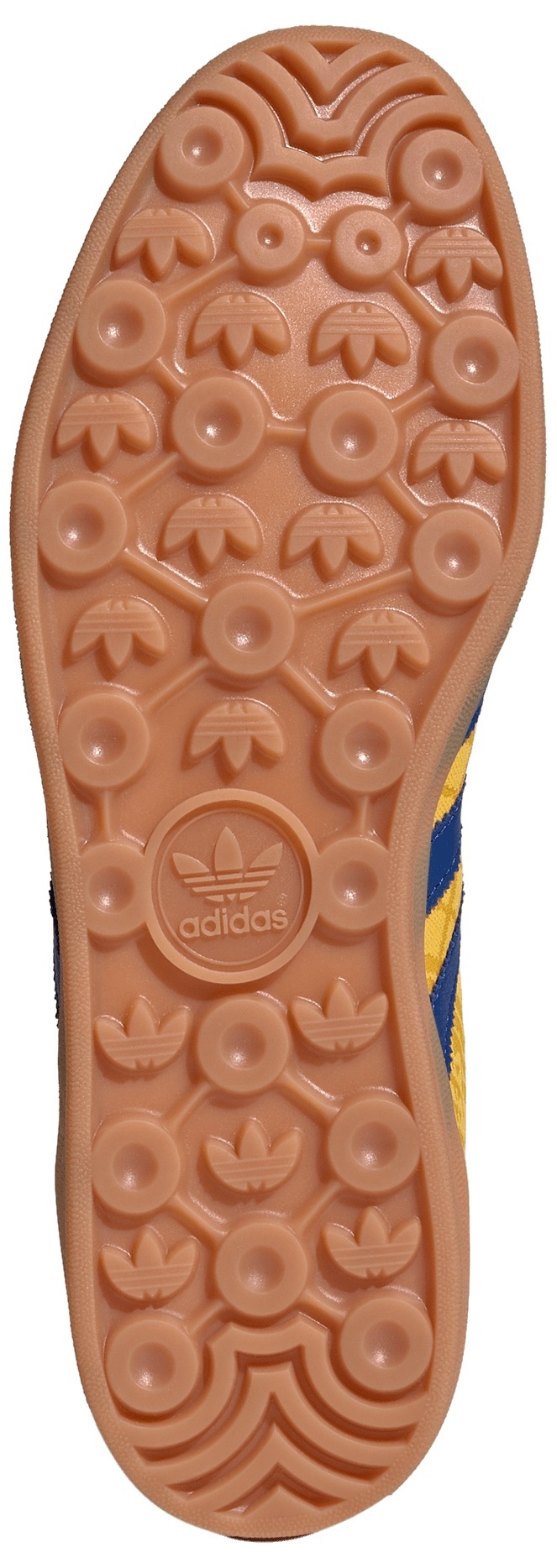 adidas World Cup Gazelle Indoor Shoes - Bold Gold/Power Blue/Team Colleg Red - View 3