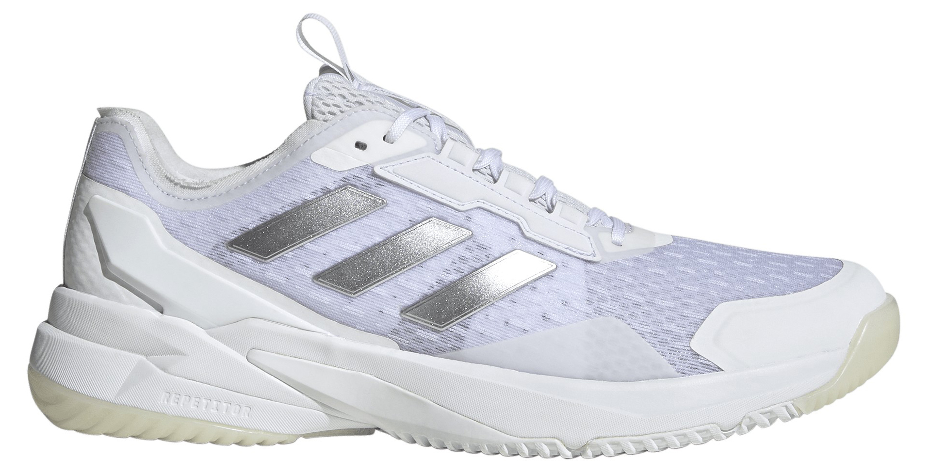 adidas Women's Crazyflight 6 Volleyball Shoes - White/Silver Metallic/Black - View 1