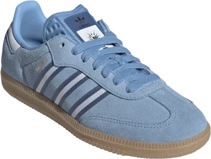 adidas Kids' Grade School FIFA World Cup Samba OG Shoes - Light Blue/White/Gum - View 5