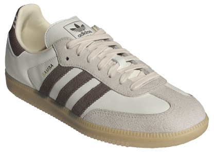 adidas Samba OG Shoes - Cloud White/Earth Strata/Gum 3 - View 6