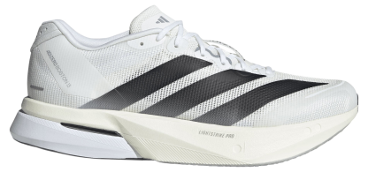 adidas Men's Adizero Boston 13 Running Shoes - White/Black/Grey - View 1