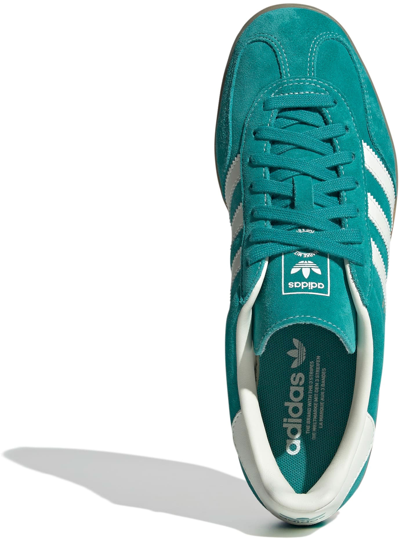 adidas Men's Gazelle Indoor Shoes - Teal/White - View 4