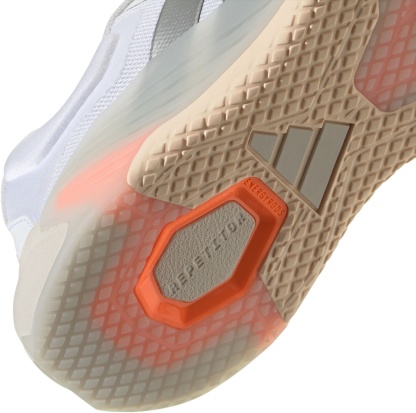 adidas Women's Dropset 4 Power Training Shoes - White/Silver/Lucid Orange - View 8