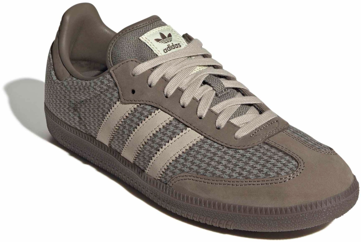 adidas Samba OG Shoes - Hndstooth Brown/Khaki - View 6