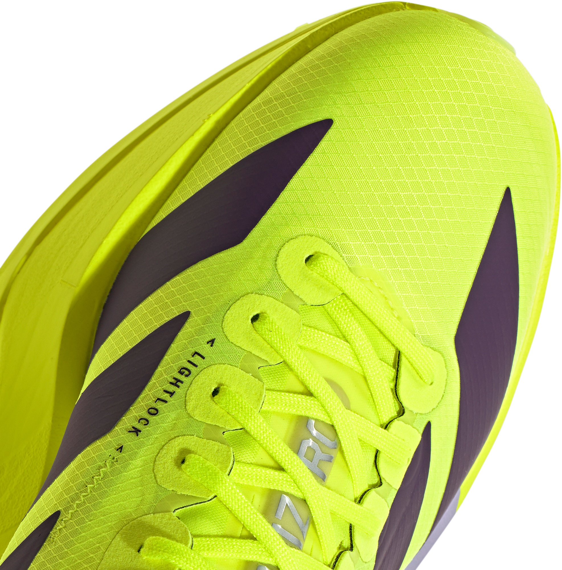 adidas Men's Adizero Adios Pro 4 Running Shoes - Solar Yellow/Aurora Plum/Powder Plum - View 6