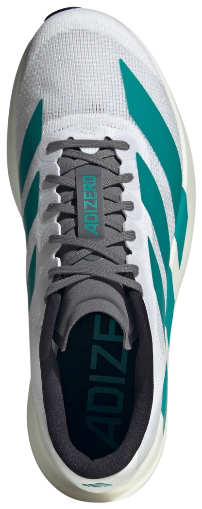 adidas Men's Adizero EVO SL Running Shoes - White/Teal/Grey - View 2