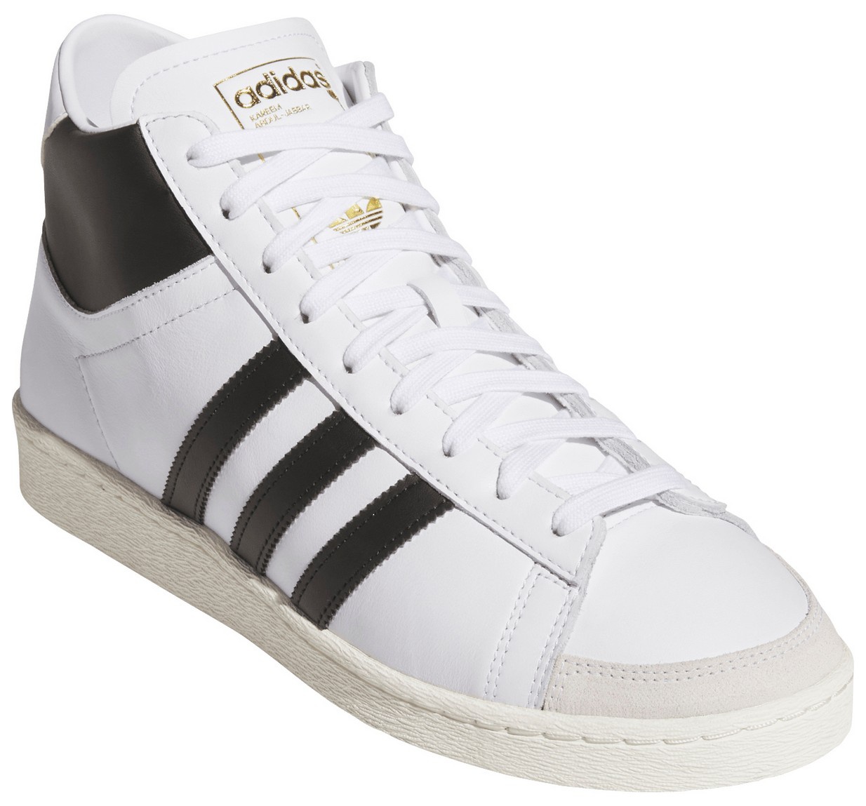 adidas Adult Jabbar Hi Shoes - Ftwr White/Core Black/Off White - View 6