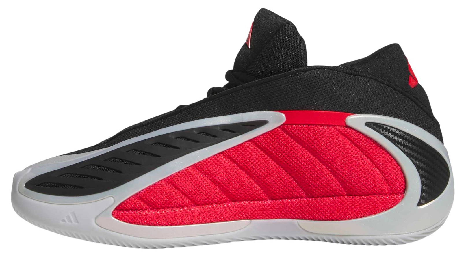 adidas Anthony Edwards 2 'Bulldawgs' Basketball Shoes - Silver/Pure Ruby/Black - View 4