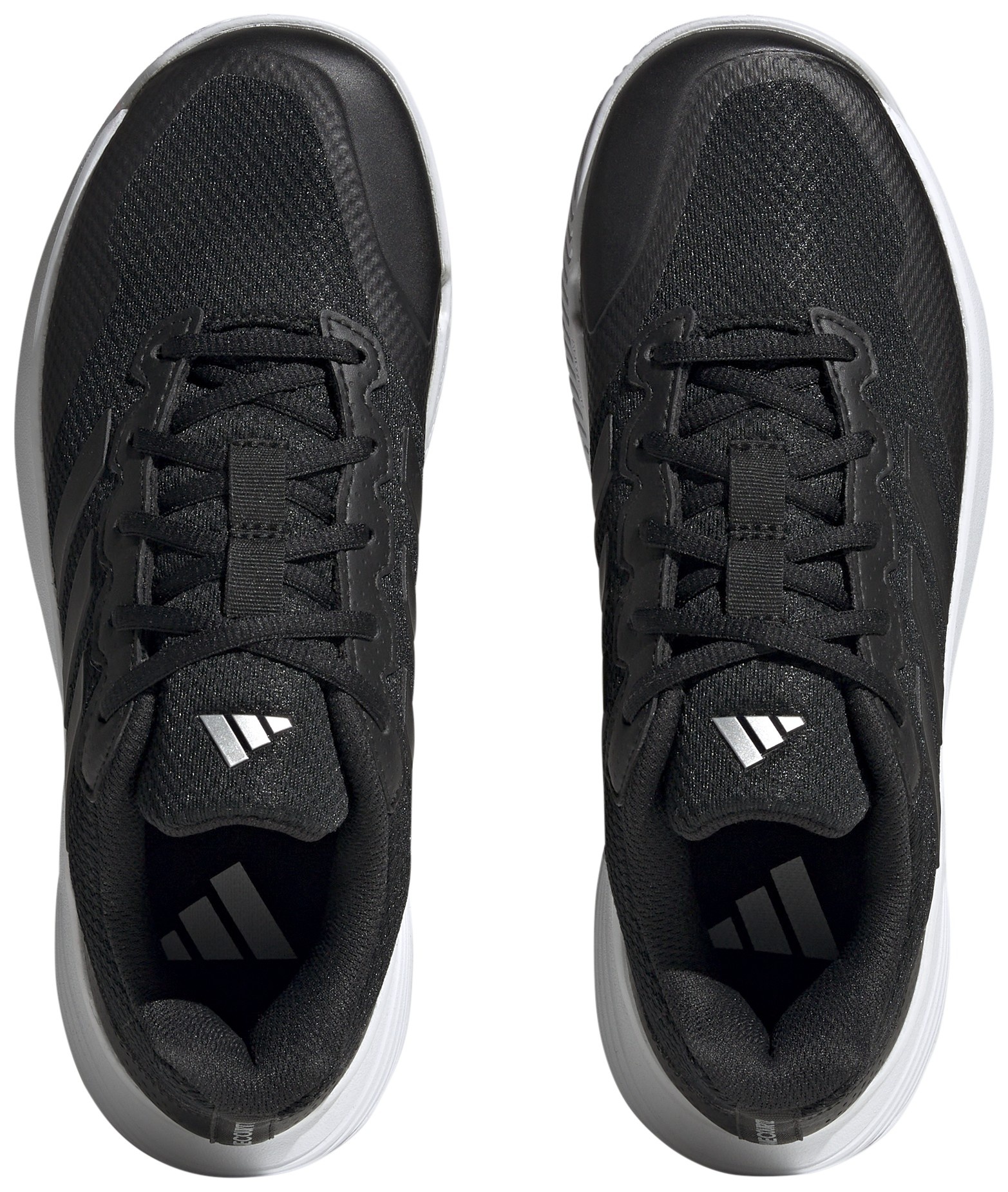 adidas Women's GameCourt 2 Tennis Shoes - Black/Silver - View 2