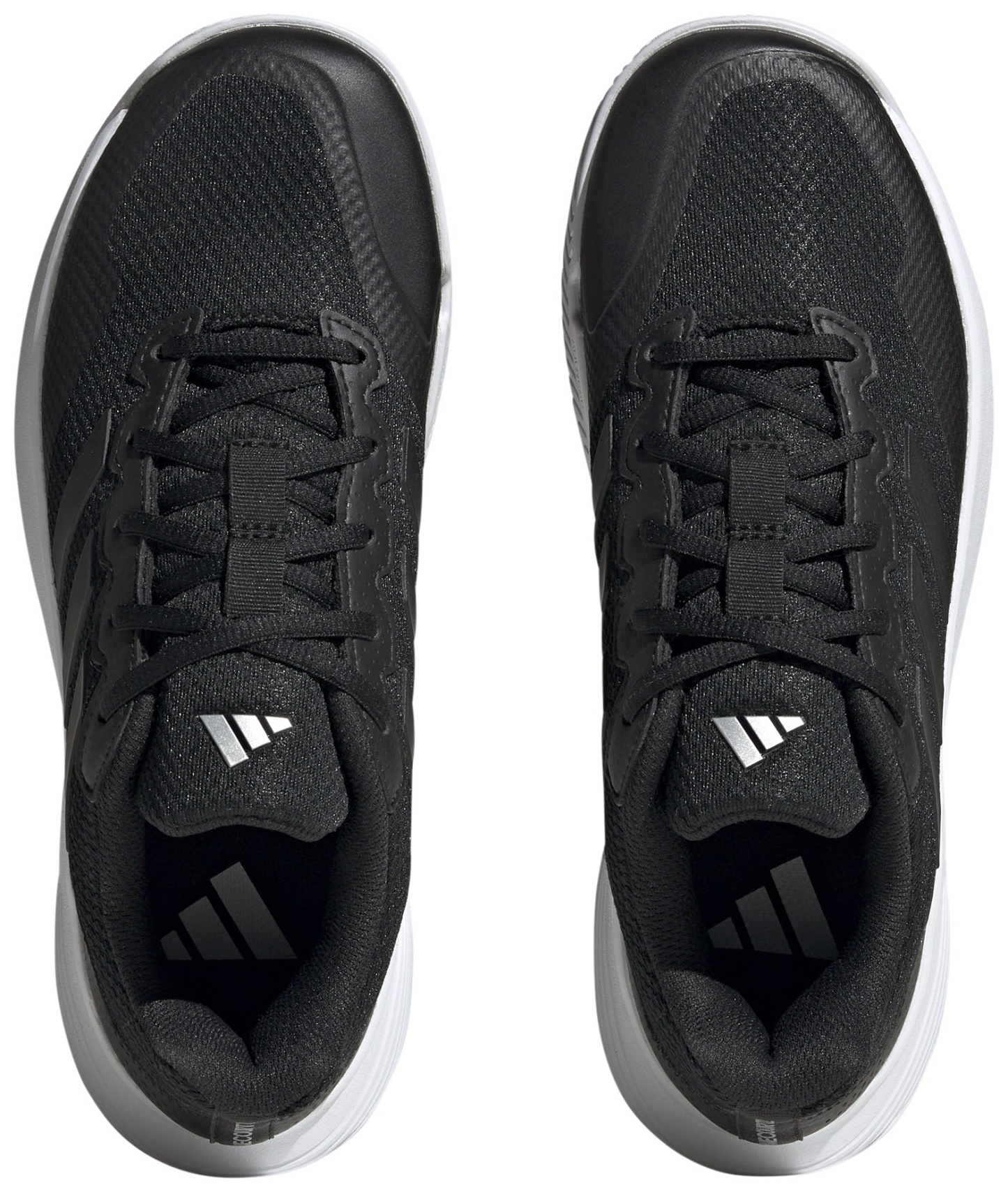 adidas Women's GameCourt 2 Tennis Shoes - Black/Silver - View 2