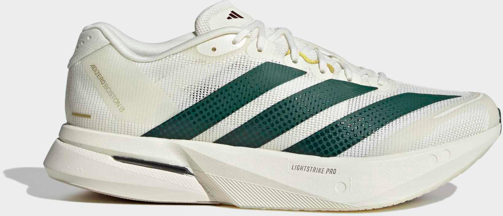 adidas Men's Adizero Boston 13 Running Shoes - White/Collegiate Green/Royal - View 1