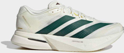 adidas Men's Adizero Boston 13 Running Shoes - White/Collegiate Green/Royal - View 1