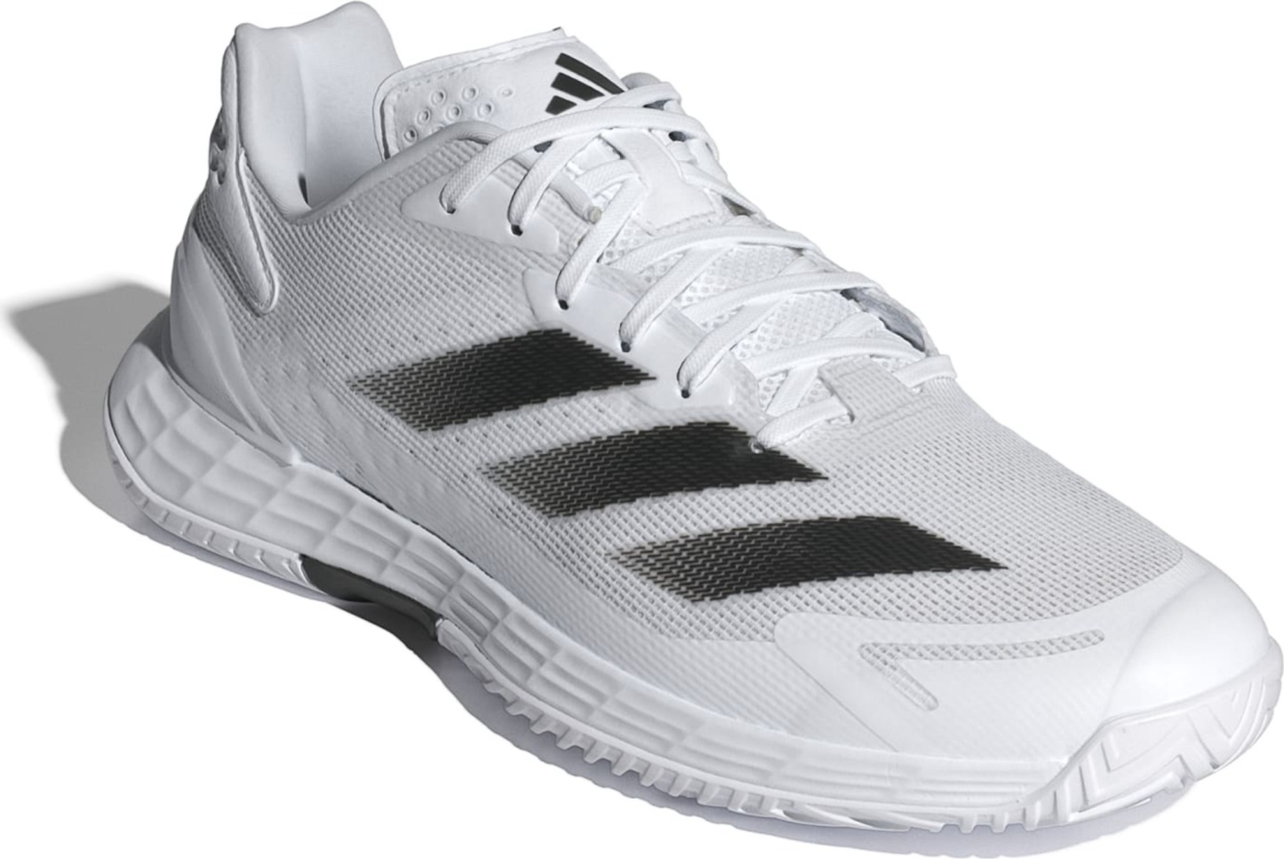 adidas Men's Defiant Speed 2 Tennis Shoes - White/Black/Grey - View 10