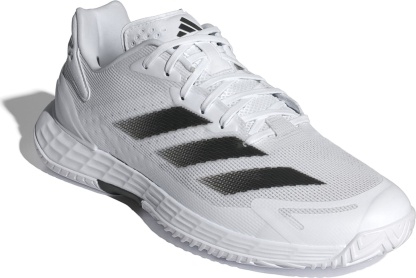 adidas Men's Defiant Speed 2 Tennis Shoes - White/Black/Grey - View 10