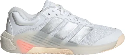 adidas Women's Dropset 4 Power Training Shoes - White/Silver/Lucid Orange - View 1