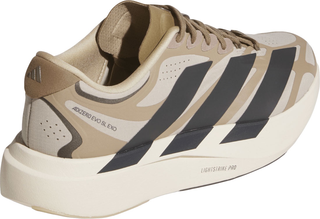 adidas Men's Adizero EVO SL EXO Running Shoes - Khaki Three/Carbon/Khaki Six - View 5