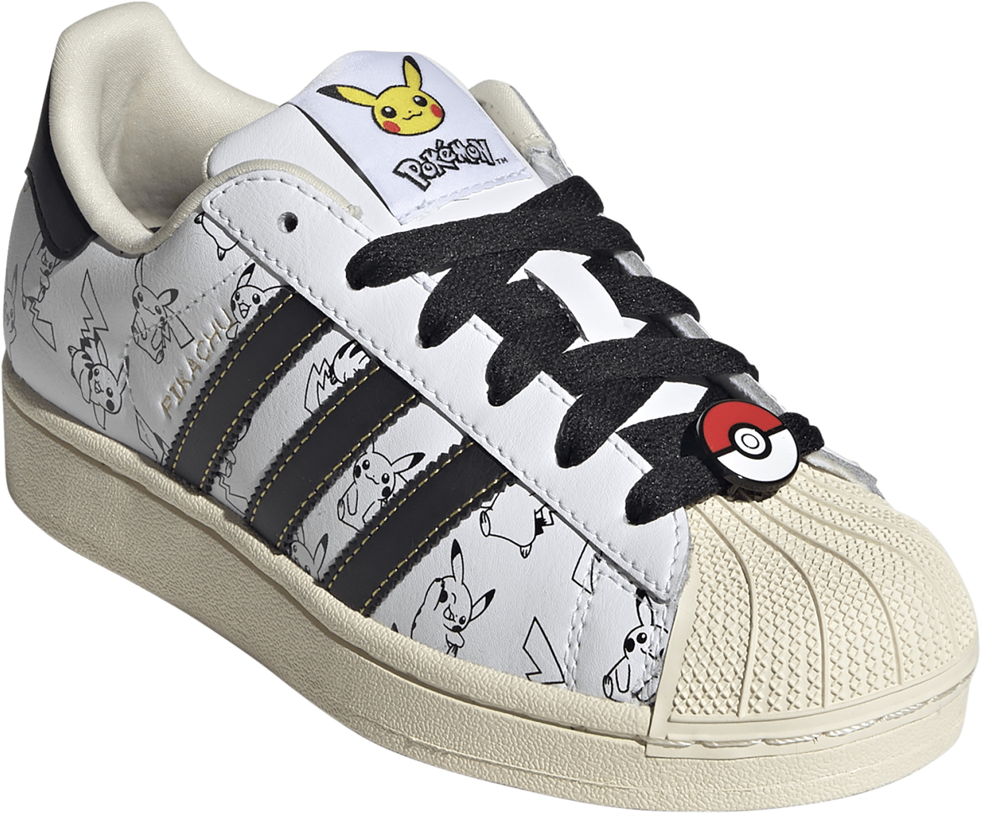 adidas Kids' Grade School Superstar II Shoes - Ftwr White/Core Black/Gold Met. - View 6