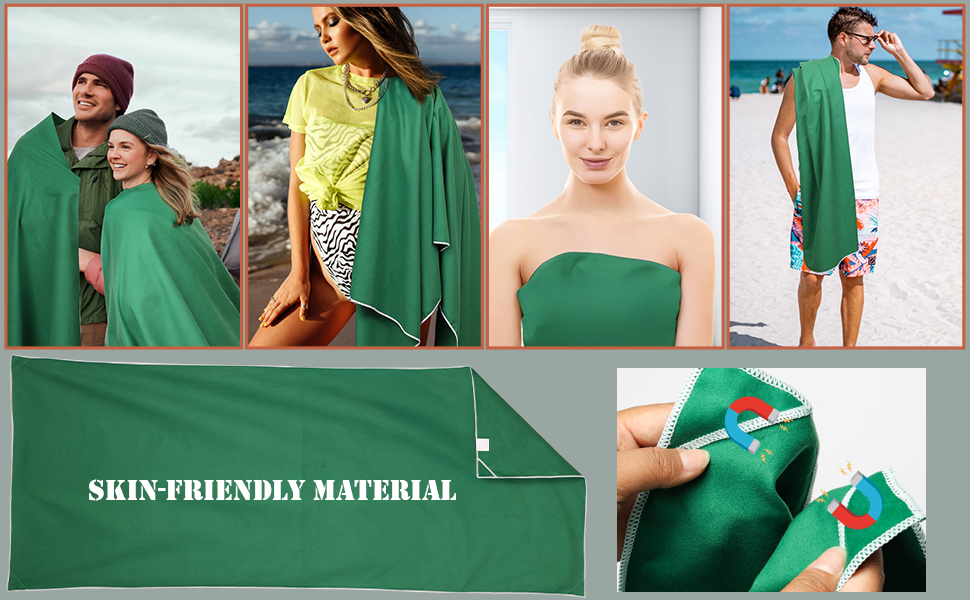 Bath Towel with Storage Bag