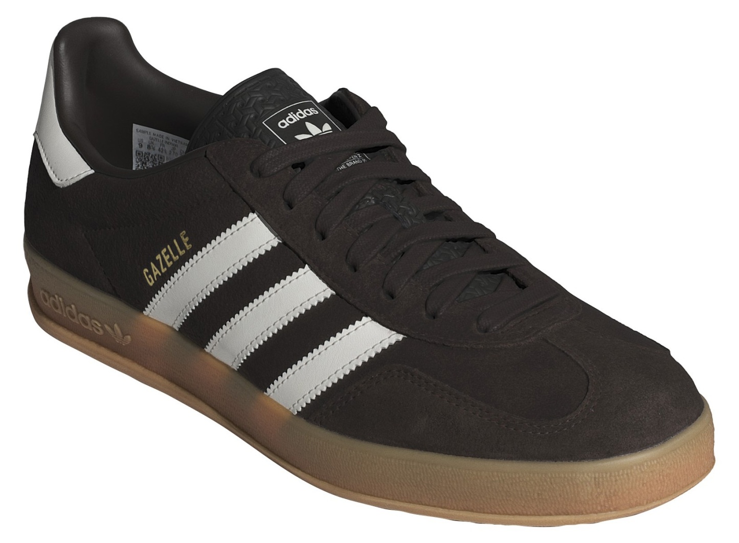 adidas Men's Gazelle Indoor Shoes - Coffee/White - View 5