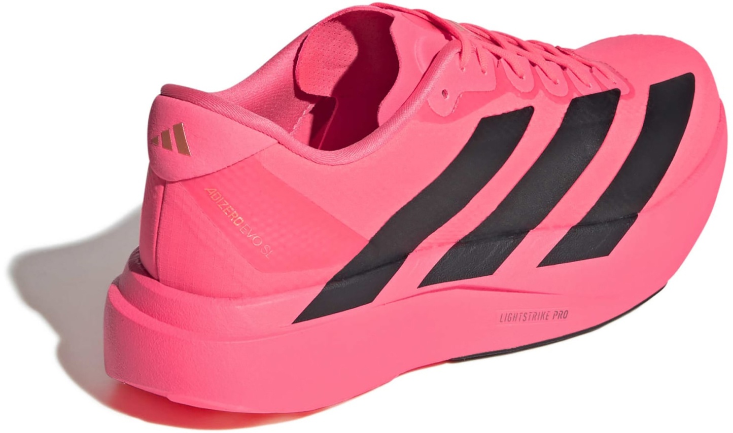 adidas Men's Adizero EVO SL Woven Running Shoes - Solar Turbo/Black/Carbon - View 6