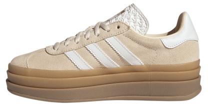 adidas Kids' Grade School Gazelle Bold Shoes - Wonder White - View 4
