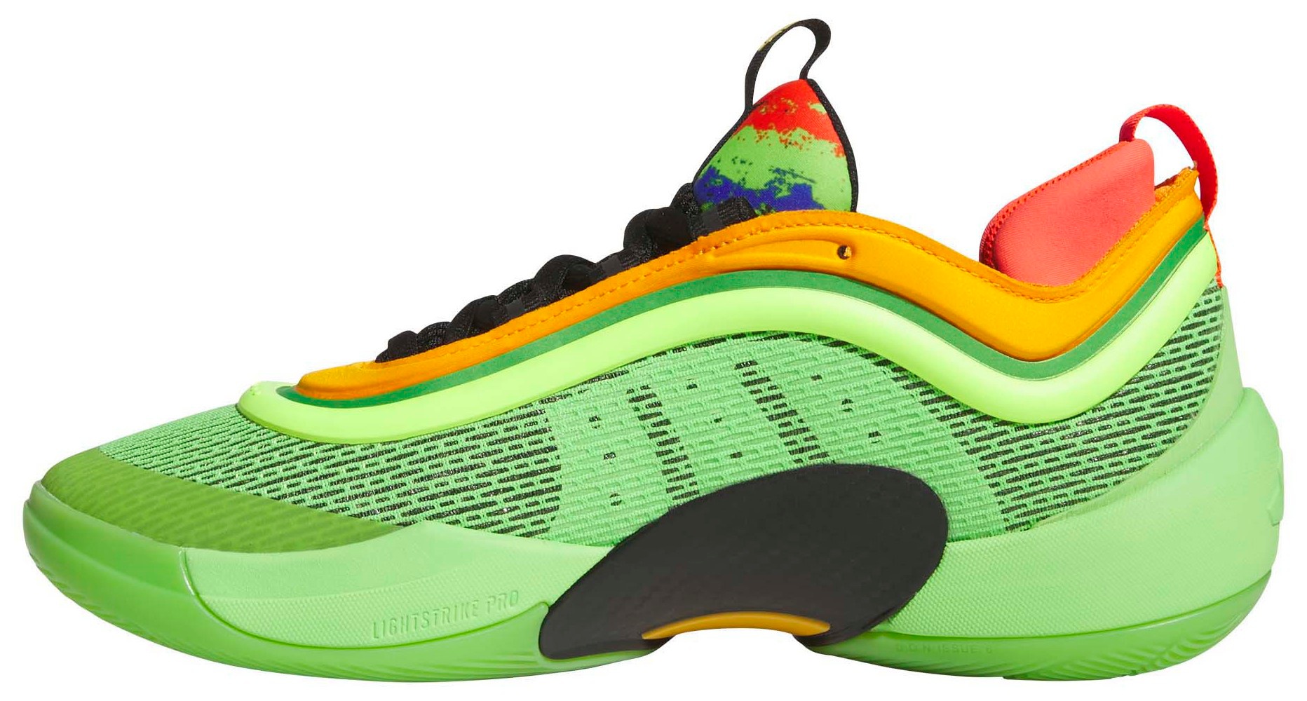 adidas D.O.N. Issue #6 Basketball Shoes - Green/Orange/Black - View 4