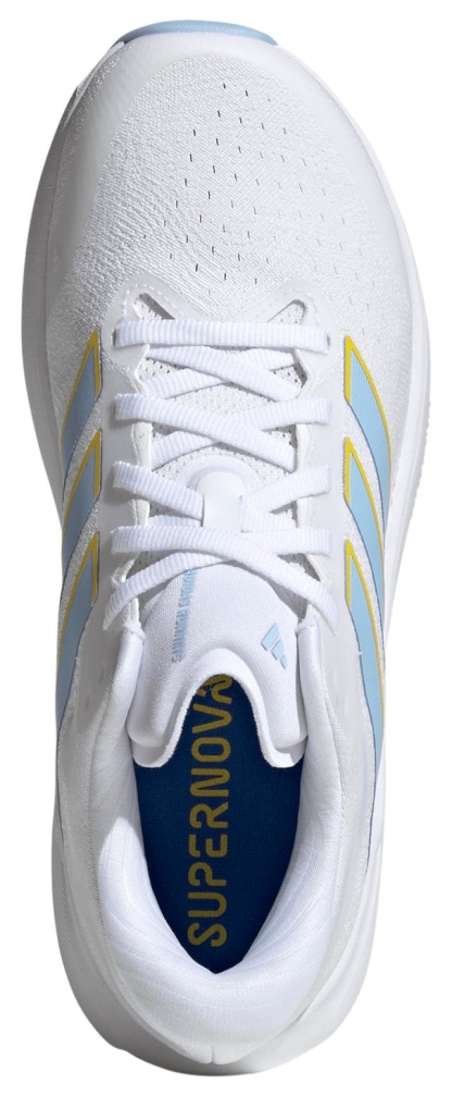 adidas Women's Supernova 3 Running Shoes - White/Blue/Yellow - View 2