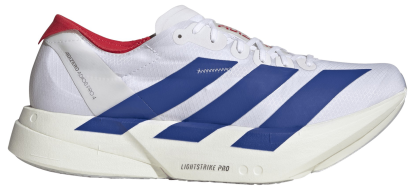 adidas Men's Adizero Adios Pro 4 Running Shoes - Ftwr White/Team Royal Blue/Pure Ruby - View 1