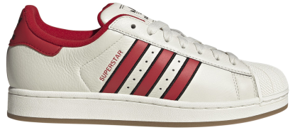 adidas Men's Superstar II Shoes - Off White/Better Scarlet/Core Black - View 1