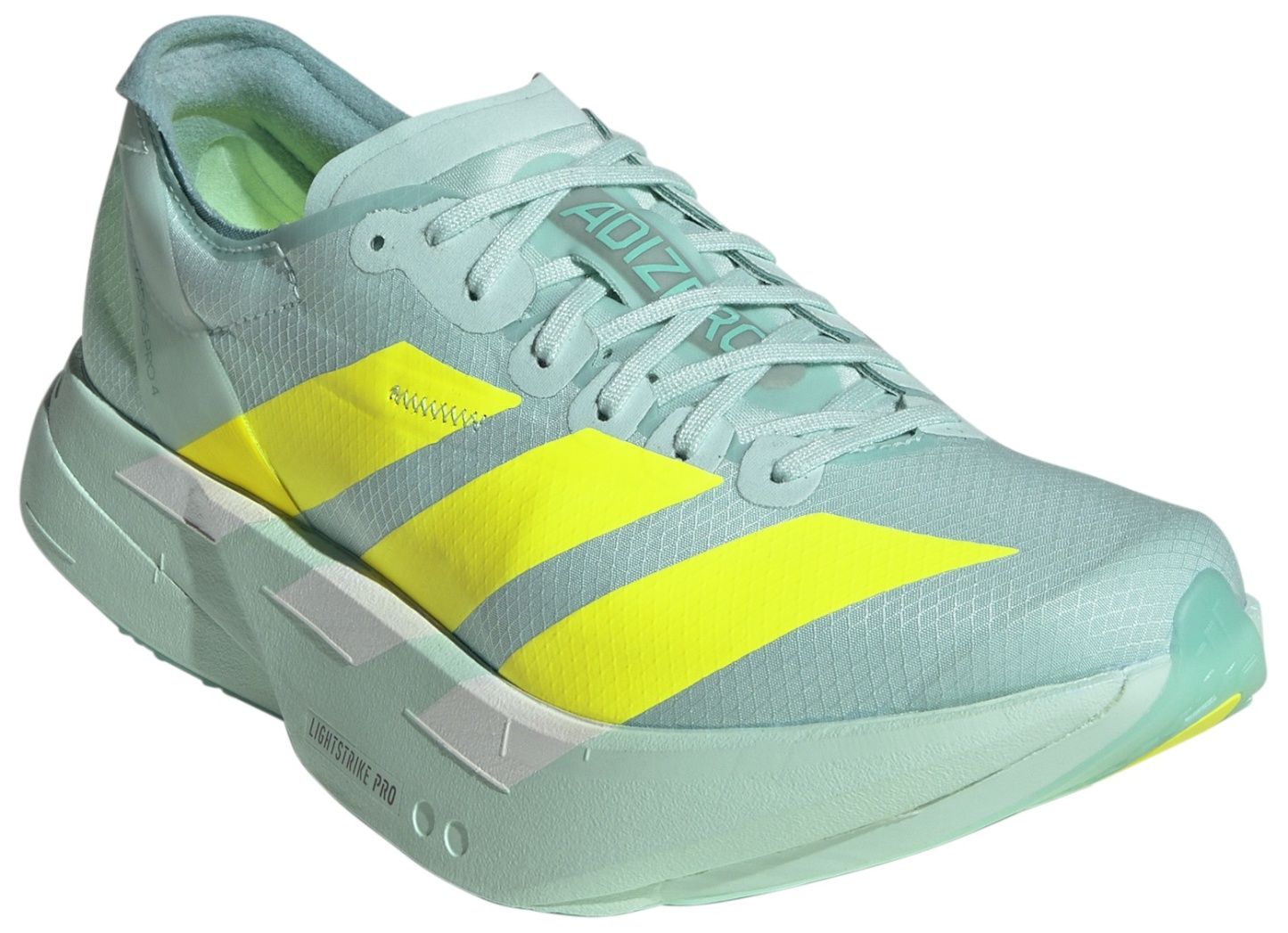 adidas Women's Adizero Adios Pro 4 Running Shoes - Teal/Yellow - View 5