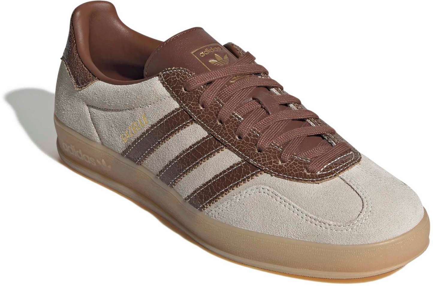 adidas Men's Gazelle Indoor Shoes - Vint Wht/Brown - View 6