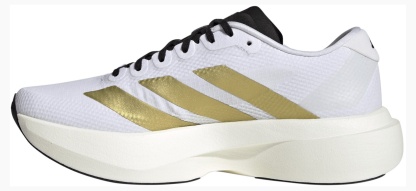 adidas Women's Adizero EVO SL Running Shoes - White/Matte Gold/Black - View 4