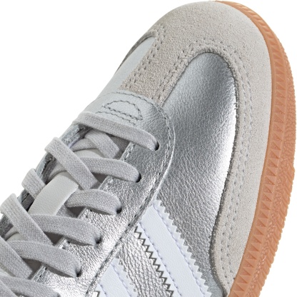 adidas Kids' Grade School Samba OG Shoes - Silver Met/Ftwr White/Gum 3 - View 8
