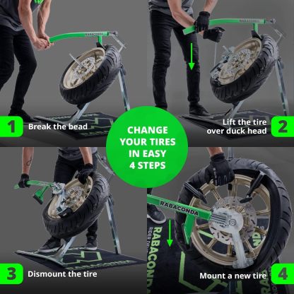 Rabacthtonda Street Bike Motorcycle Tire Changer Starter Kit