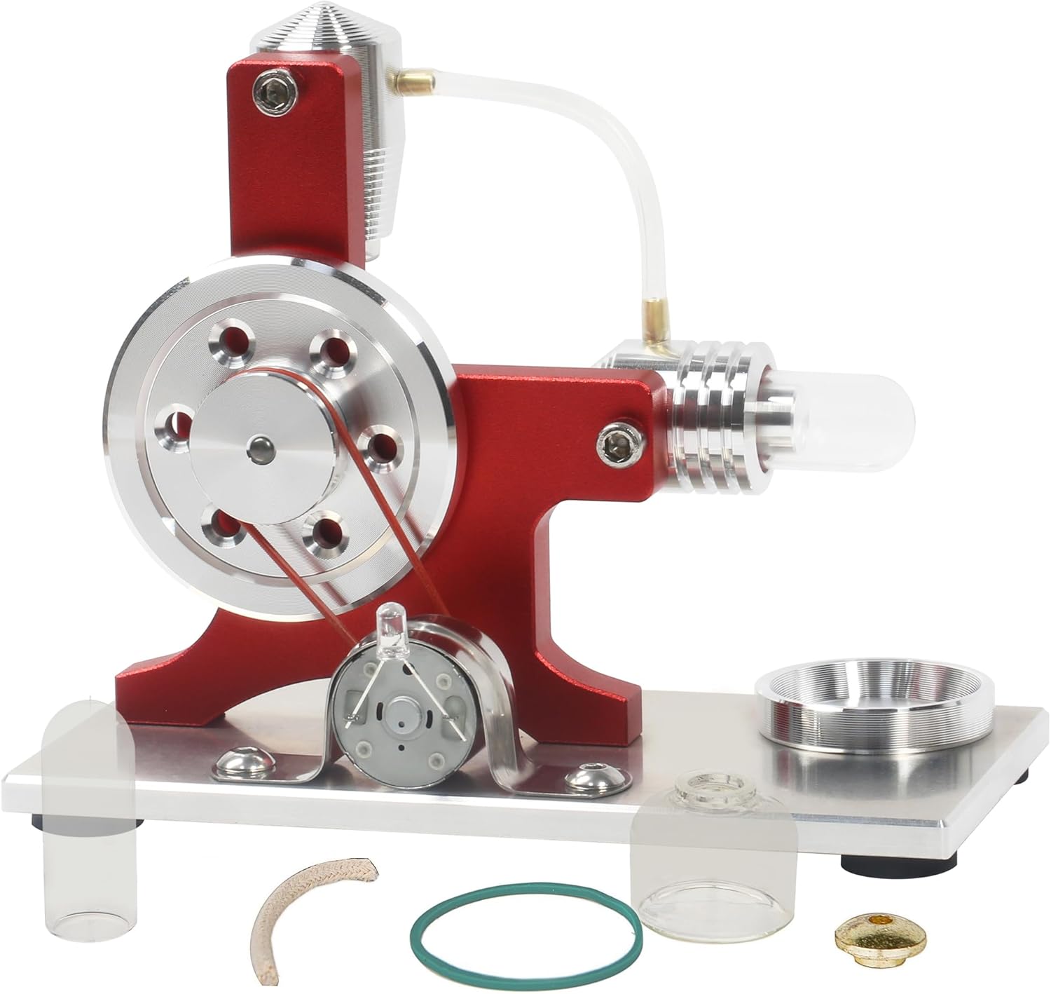 Hot Air Stirling Engine Motor Model Educational Toy Electricity Generator Colorful LED (SC001)