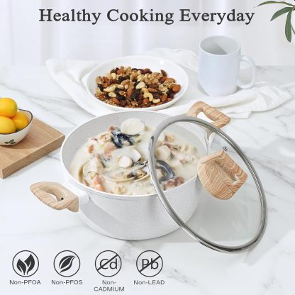 SOthtDAY 12 Pcs Nonstick Pots and Pans Cookware Sets