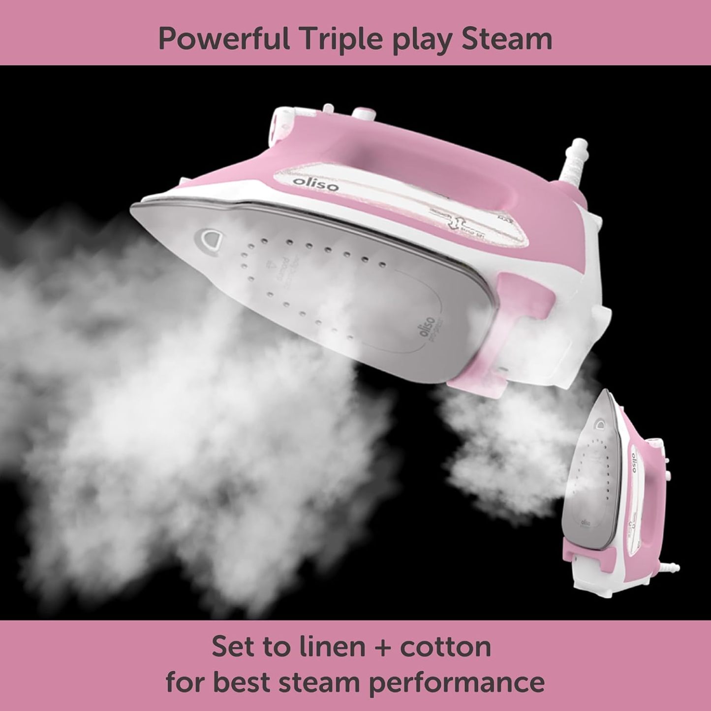 Oliso TG1600 Pro Plus 1800 Watt SmartIron with Auto Lift - for Clothes, Sewing, Quilting and Crafting Ironing | Diamond Ceramic-Flow Soleplate Steam Iron, Yellow