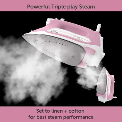 Oliso TG1600 Pro Plus 1800 Watt SmartIron with Auto Lift - for Clothes, Sewing, Quilting and Crafting Ironing | Diamond Ceramic-Flow Soleplate Steam Iron, Yellow