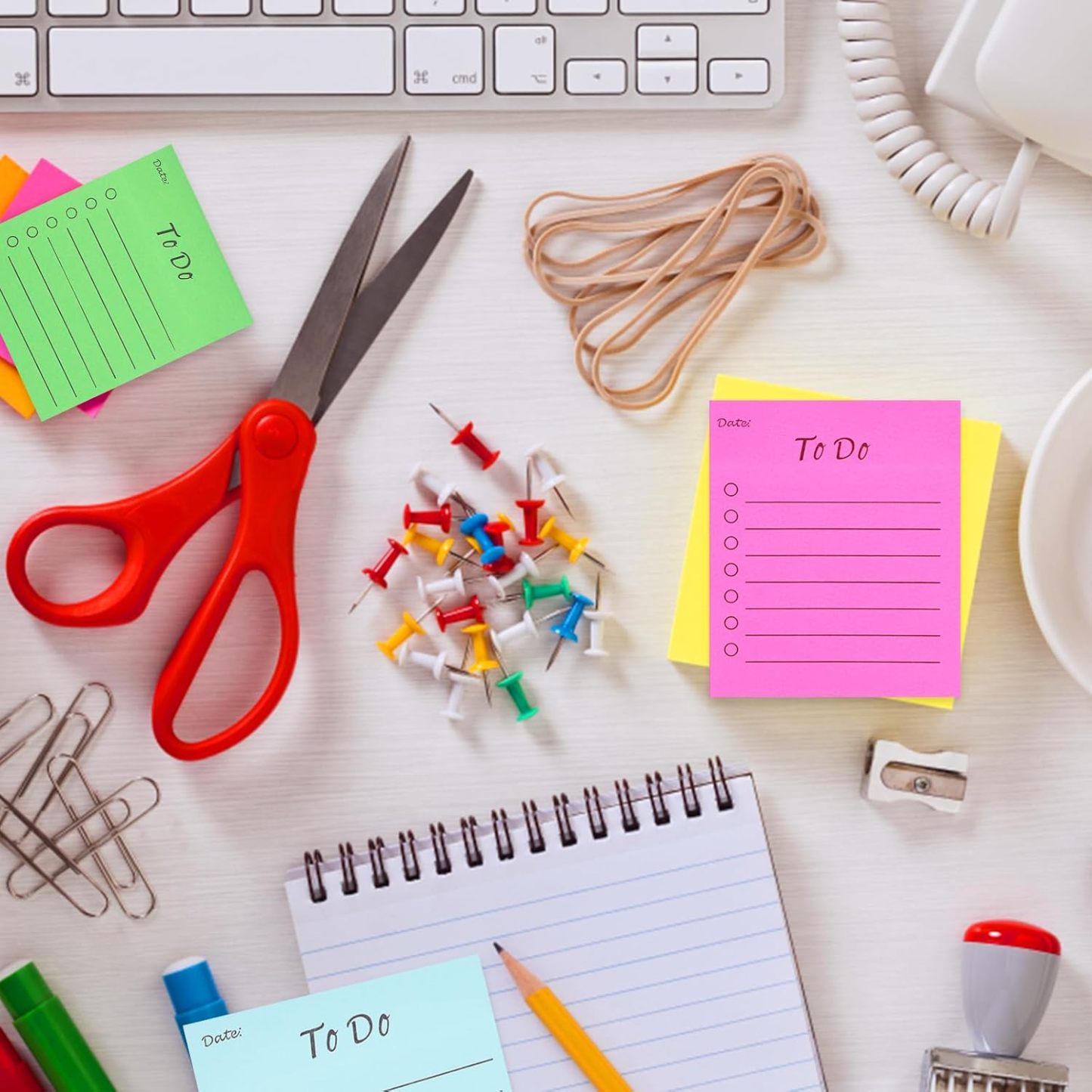 9 Pack to Do List Sticky Notes, Self-Stick Sticky Notes, Colorful Sticky Notes Pad with Lines, Do List Notepads for School Office Meeting Home Plan Reminder Stationery Supplies(450 Sheets,10 * 7cm)