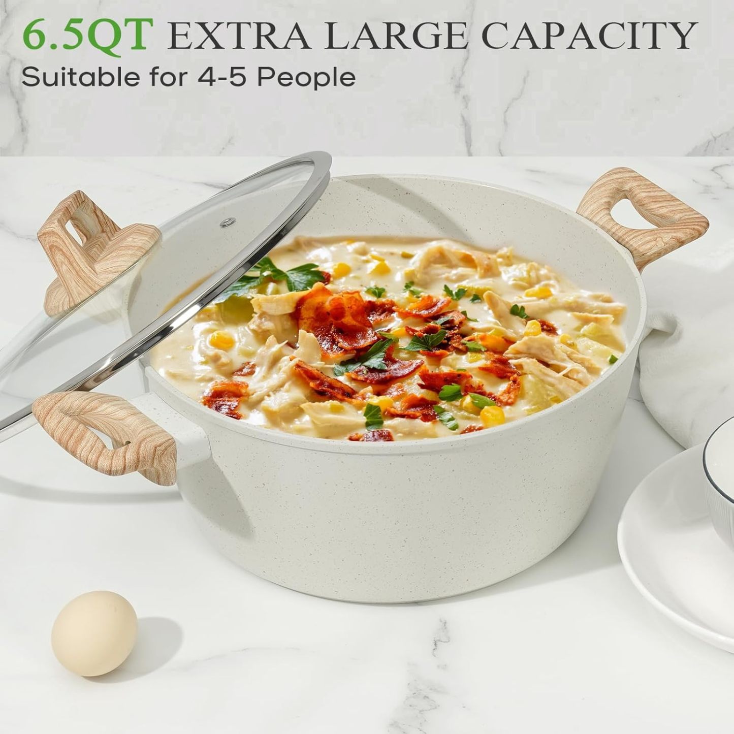 SOthtDAY 12 Pcs Nonstick Pots and Pans Cookware Sets