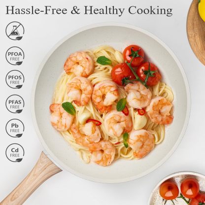 SOthtDAY 12 Pcs Nonstick Pots and Pans Cookware Sets