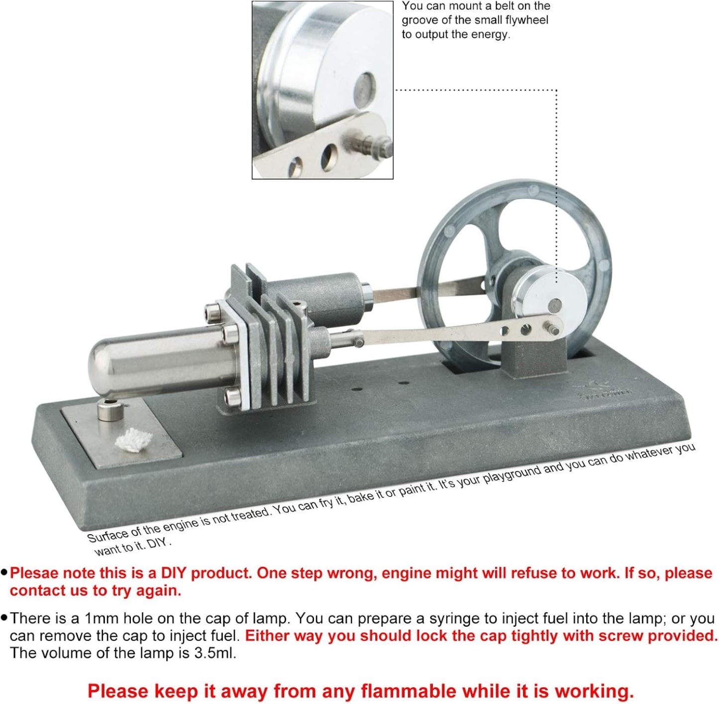 Hot Air Stirling Engine Assembly Kit: Spend 30 Minutes to Build Your Own Stirling Engine