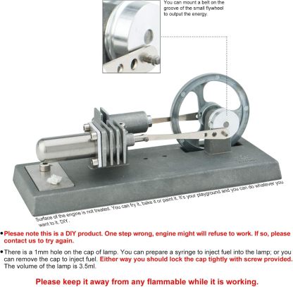 Hot Air Stirling Engine Assembly Kit: Spend 30 Minutes to Build Your Own Stirling Engine